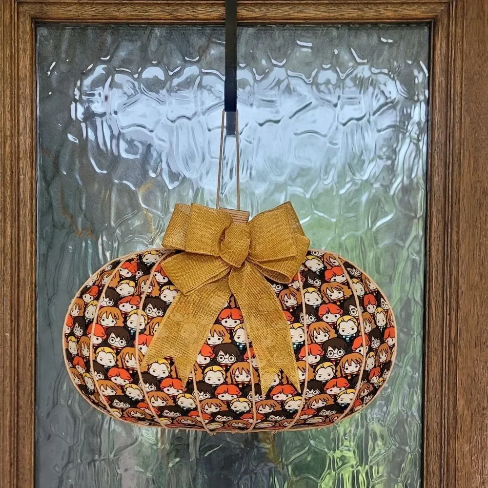 Harry Potter pumpkin Halloween wreath